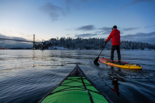 what to wear paddleboarding in winter